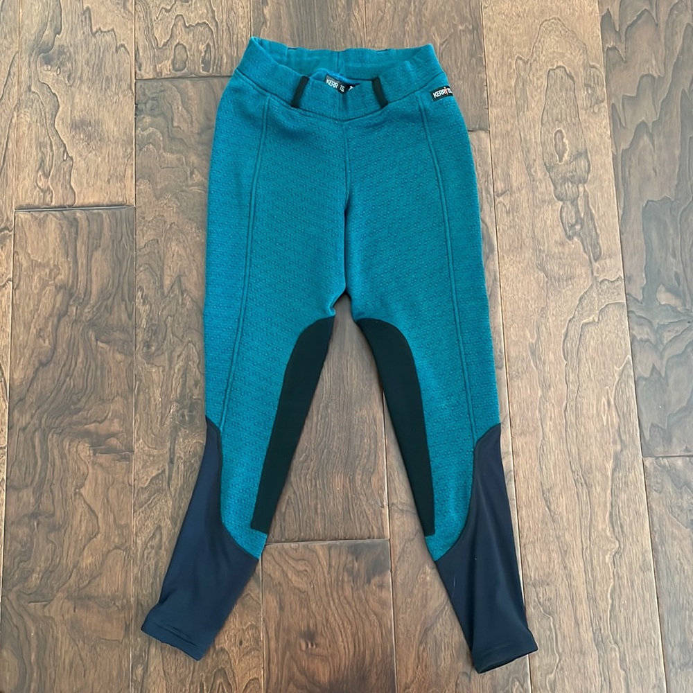 🐎 Kerrits Fleece Flow Rise Performance Tights - Small - Teal ❄️🐎